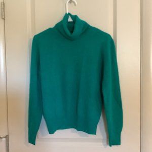 Vintage 90s Picket and smith size women's medium lamb's wool angora teal sweater
